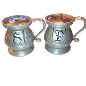 Vintage Wilton Armetale Pewter Salt and Pepper Shakers